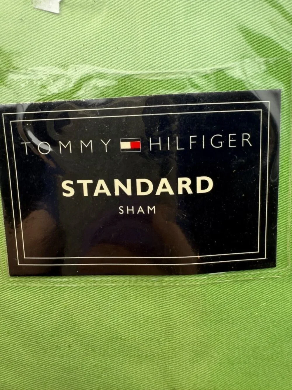 Tommy Hilfiger Standard Sham Lime Green Hilfiger Classics Chino 100% Cotton